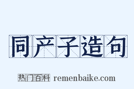 同产子造句是什么意思的图片